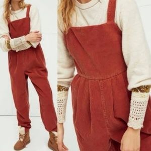 Free People Cord Corduroy Overalls Jumpsuit Onesie